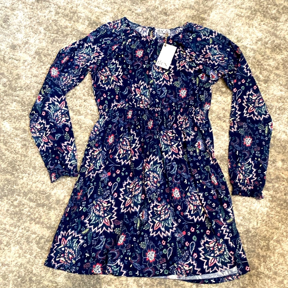 Dex girls dress, large, blue